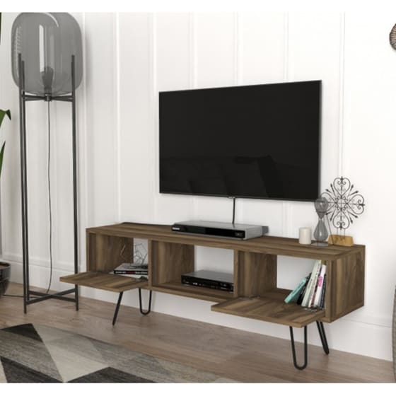 Έπιπλο Τηλεόρασης 24Mall Lasco από Μοριοσανίδα 120x29.5x43.1 cm - Καφέ image 3