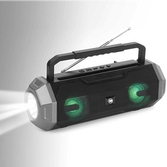 Lamtech Lam023152 Φορητό Ηχείο 12 W - Μαύρο/Ασημί image 1