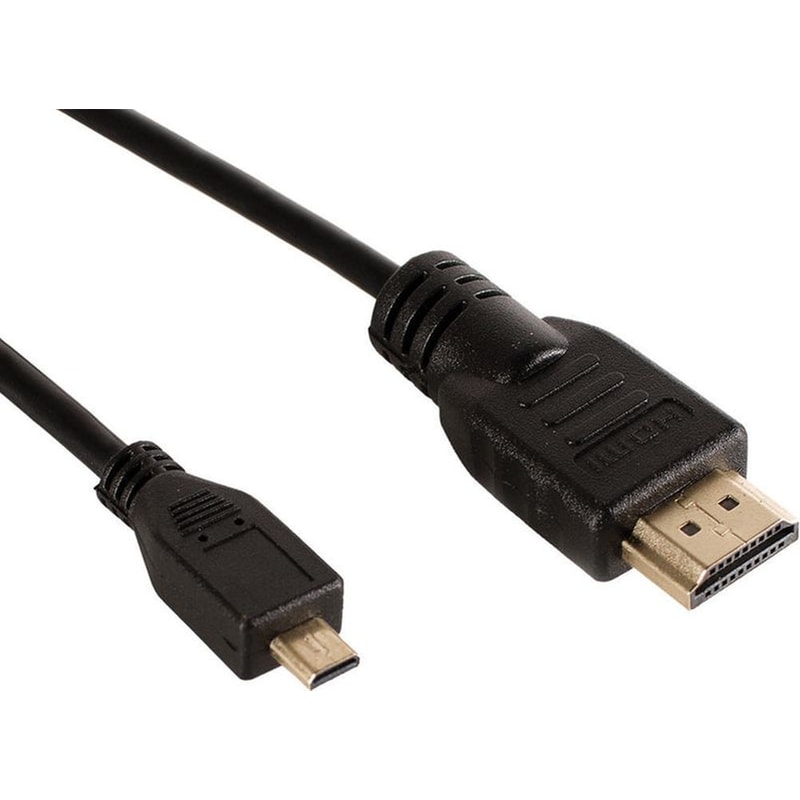 Καλώδιο Mediarange Hdmi/micro Hdmi Version 1.4 With Ethernet Gold-plated 1.0m Black (mrcs146)