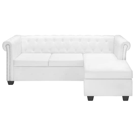 Γωνιακός Καναπές VidaXL Chesterfield 200x140cm - Λευκό image 2