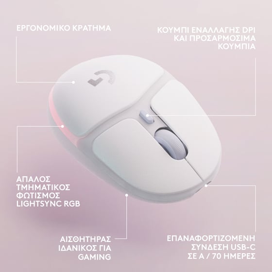 Logitech G G705 Gaming Ποντίκι - Λευκό image 5