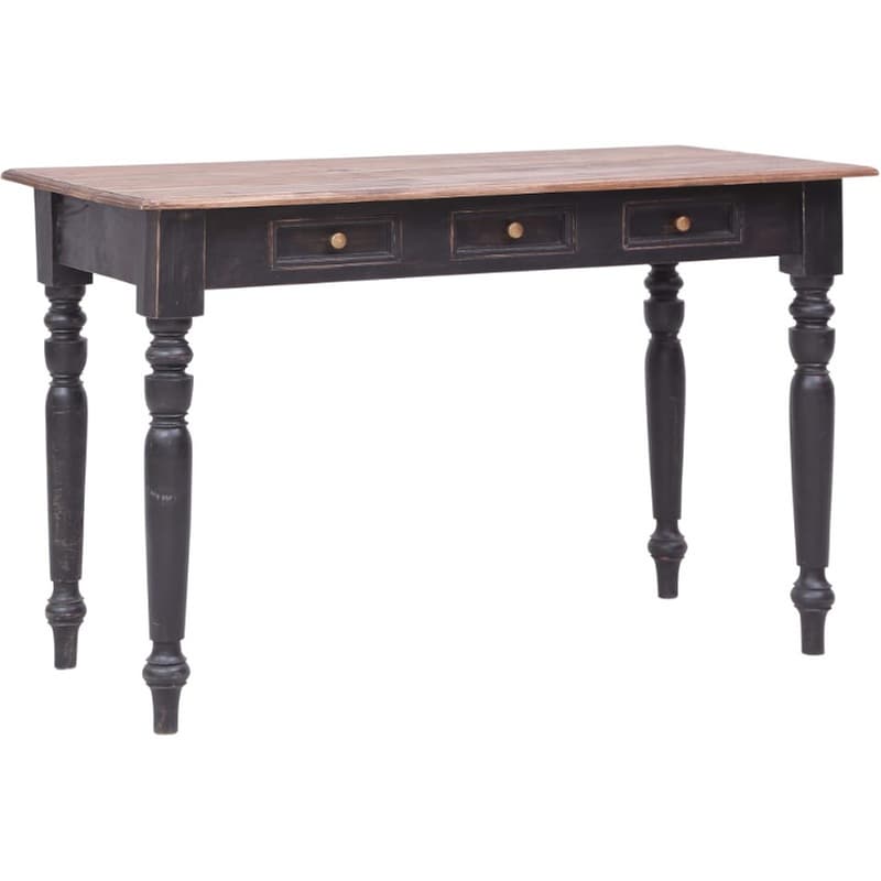 Γραφείο VidaXL με 3 Συρτάρια από Μασίφ Μαόνι 117x57x75 cm