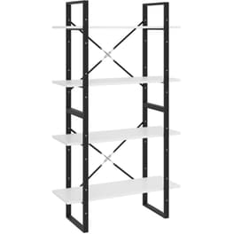 Βιβλιοθήκη VidaXL από Μοριοσανίδα 80x30x140cm - Λευκό/Μαύρο