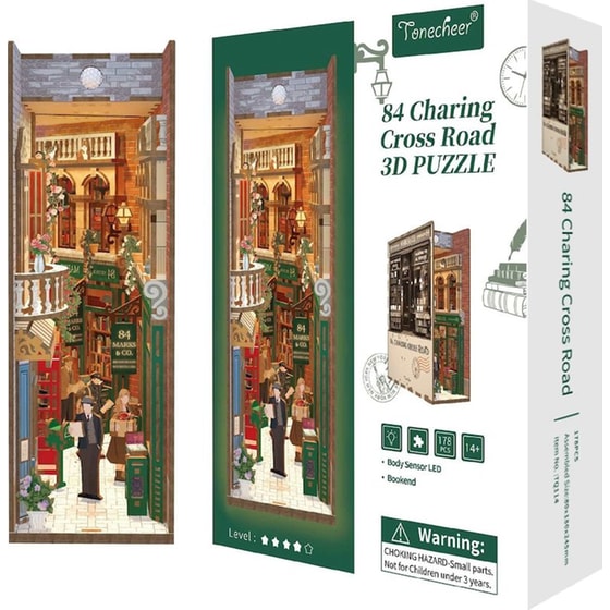 DIY 3D Puzzle Book Nook Kit Βιβλιοστάτης - 84 Charing Cross Road image 0