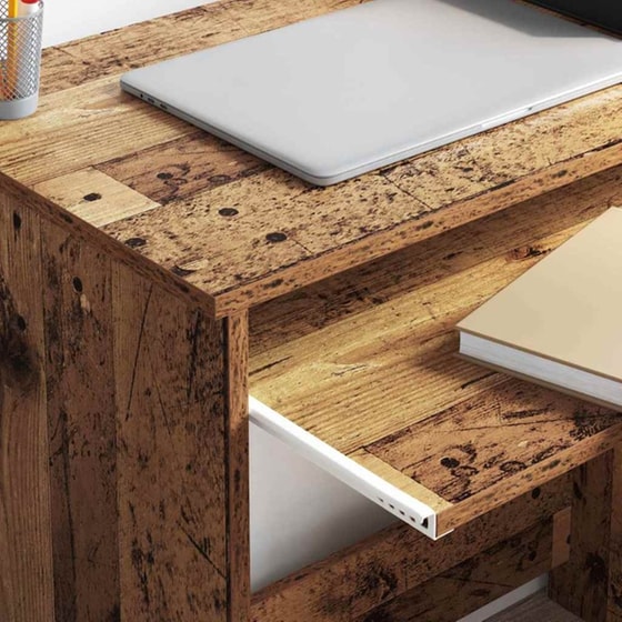 Γραφείο VidaXL από Επεξεργασμένο Ξύλο 120,5x44x88,5 cm - Παλιό Ξύλο image 1