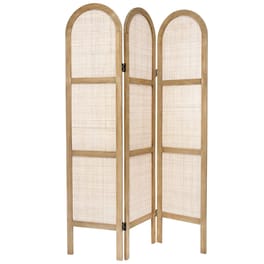 Διακοσμητικό Παραβάν Spitishop A-s Rattan 178720 Ψάθινο 120x1.8x169.5cm - Λευκό