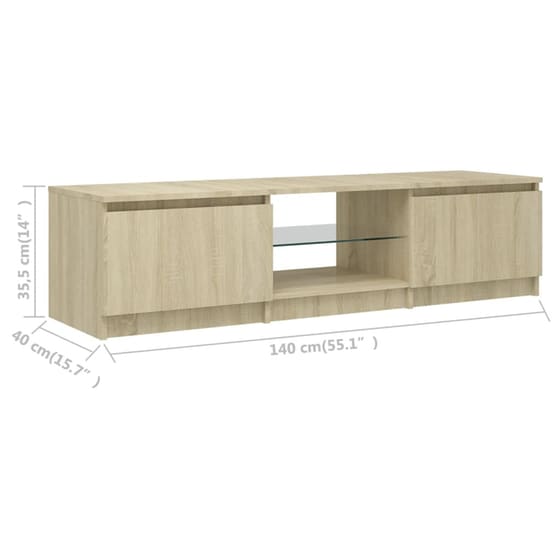 Έπιπλο Τηλεόρασης VidaXL από Επεξεργασμένο Ξύλο 140x40x35.5cm - Μπεζ image 9