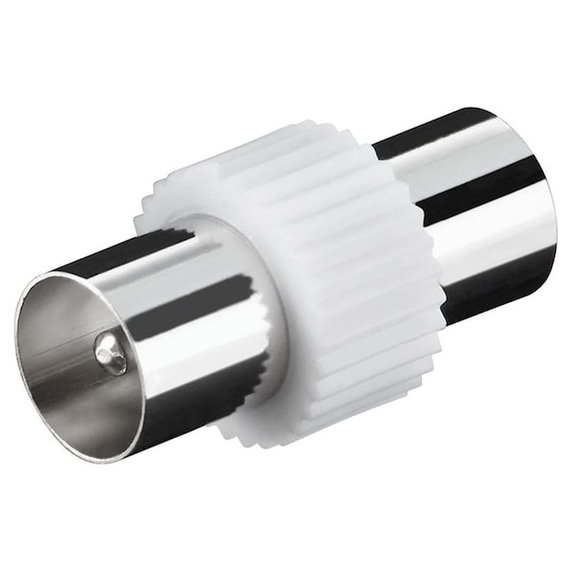 GOOBAY Αντάπτορας Goobay Coaxial male σε Coaxial male Λευκό