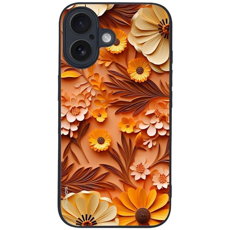 Θήκη Apple iPhone 16 - Sonique 3D Flower Series - Πορτοκαλί