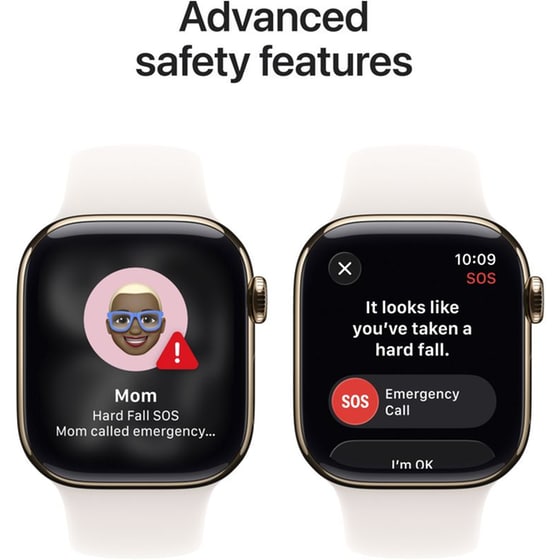 Apple Watch Series 11 GPS + Cellular 46mm Gold Titanium Case with Light Blush Sport Band - M/L image 5