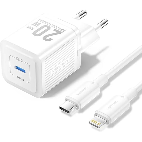Σετ Φόρτισης Vention USB-C 20 W - Λευκό image 0