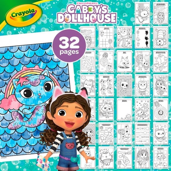Βιβλίο Ζωγραφικής με Μαρκαδόρους Crayola Gabby's Dollhouse (32 Σελίδες, 7 Μαρκαδόροι) image 2