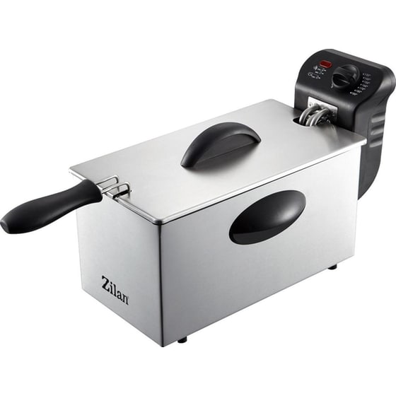 ZILAN ZLN1819 με Καπάκι 1500 W 3 L Ασημί Φριτέζα Λαδιού image 2