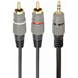 Cablexpert Καλώδιο 35mm Male - RCA Male 5m - Μαύρο