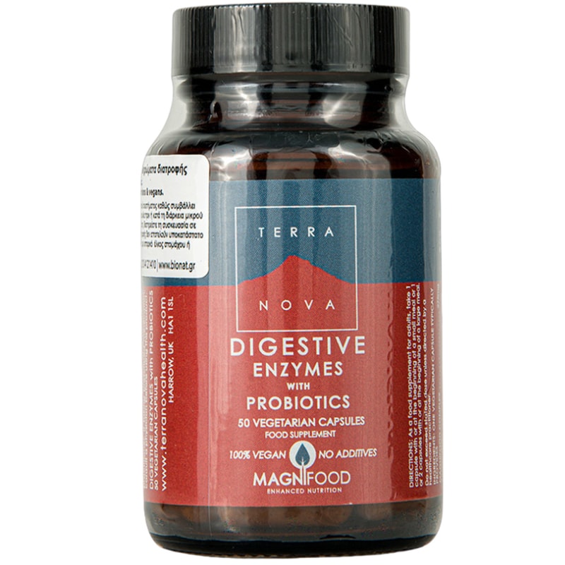 Ένζυμο Terranova Digestive Enzyme With Probiotics - 50 κάψουλες