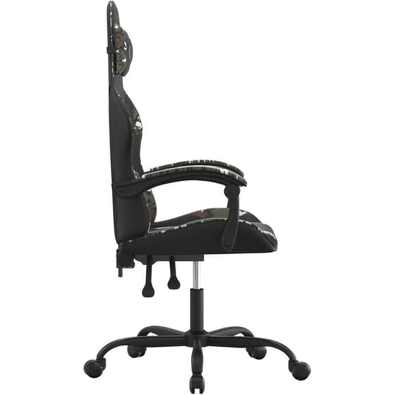 Καρέκλα Gaming VIDAXL 3143877 με Υποπόδιο από Τεχνητό Δέρμα - Μαύρο image 1