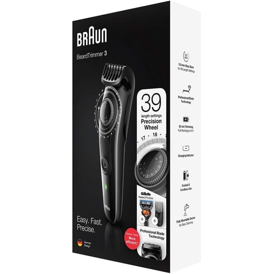 BRAUN BT3242 Σετ Περιποίησης Επαναφορτιζόμενο Μαύρο image 4
