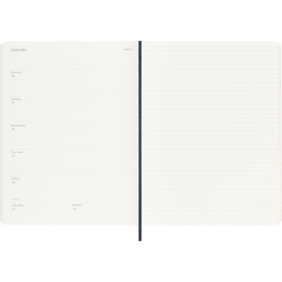 Ημερολόγιο Εβδομαδιαίο 2027 Moleskine 12M XL Soft Cover Μπλε image 2