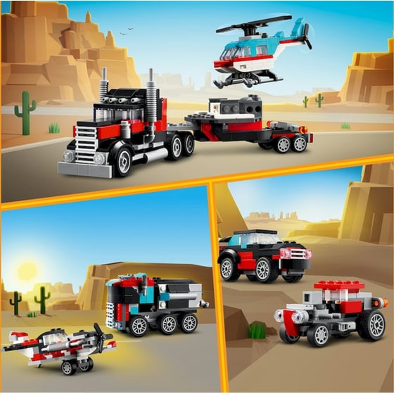 LEGO® Creator 3in1 Flatbed Truck with Helicopter (31146) image 3