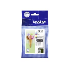 Συμβατό Brother Lc3213 Κυανό / Ματζέντα / Κίτρινο / Μαύρο Πακέτο 4 Μελανιών Εκτυπωτή bro-lc-3213vp