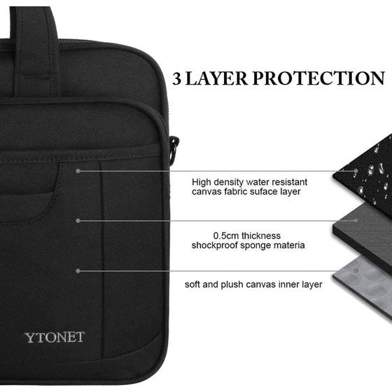 Τσάντα Laptop Ytonet 1098 15.6" Αδιάβροχη - Μαύρο image 7