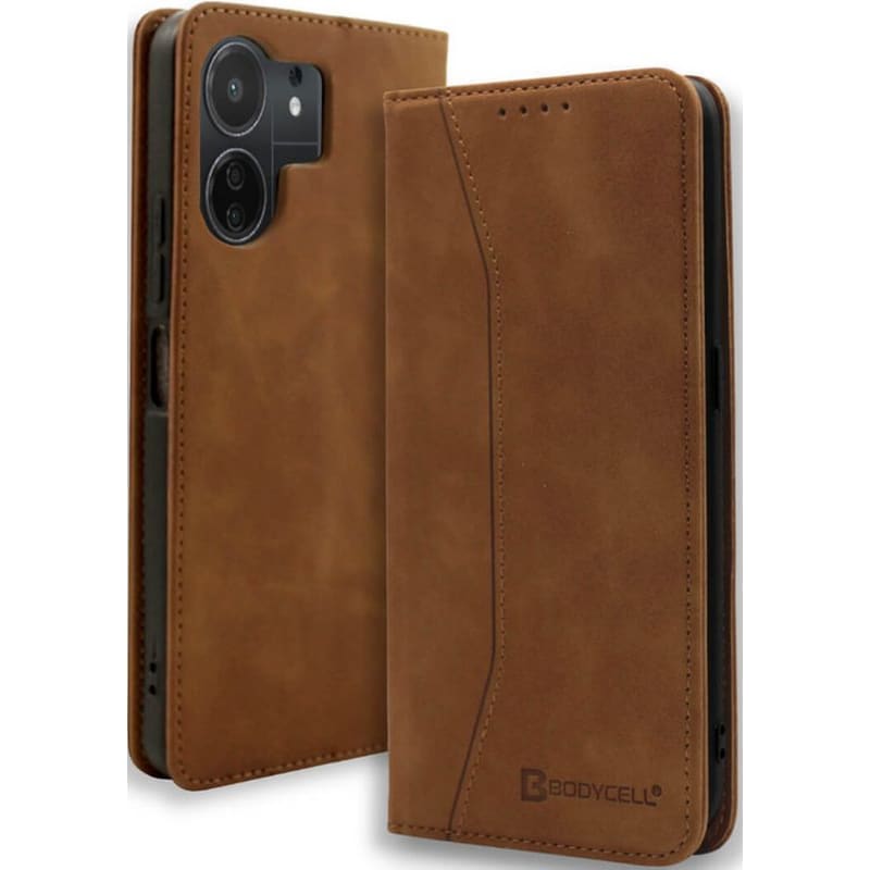 BODYCELL Θήκη Xiaomi Redmi 13c / Poco C65 - Bodycell Book Case - Brown