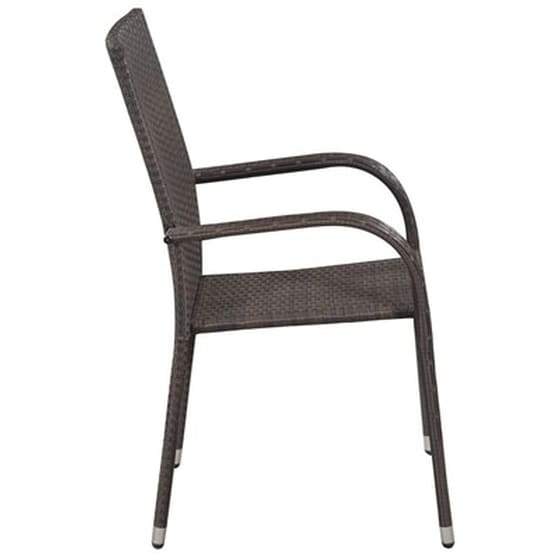 Vidaxl Σετ Τραπεζαρίας Κήπου 5 Τεμαχίων Καφέ Από Συνθετικό Ρατάν image 4