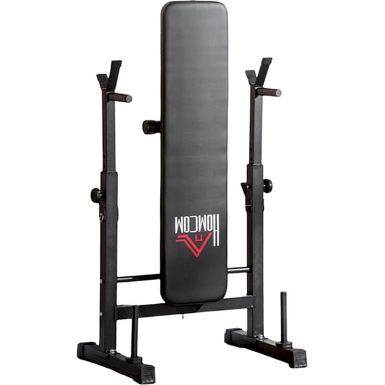 Ρυθμιζόμενος Πάγκος Γυμναστικής Homcom A91-180 140x73x98-122cm - Μαύρο image 1