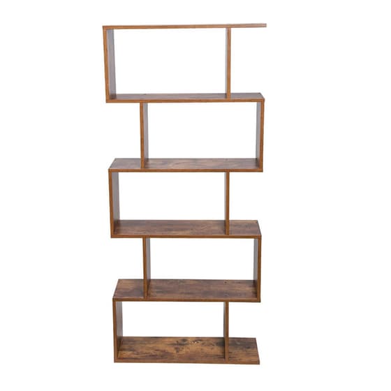 Βιβλιοθήκη Bakaji 8054143000818 από MDF 70x24x150 cm - Καφέ image 0