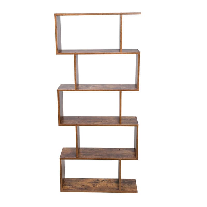 BAKAJI Βιβλιοθήκη Bakaji 8054143000818 από MDF 70x24x150 cm - Καφέ
