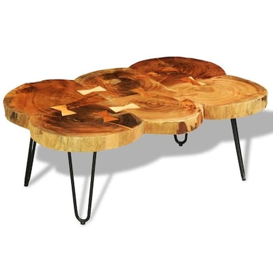 Τραπεζάκι Σαλονιού VidaXL από Μασίφ Ξύλο Sheesham 90x60x35cm - Καφέ image 3