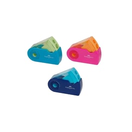 Faber Castell Διπλή Ξύστρα Sleeve, Δίχρωμη 3 Χρώματα 182704