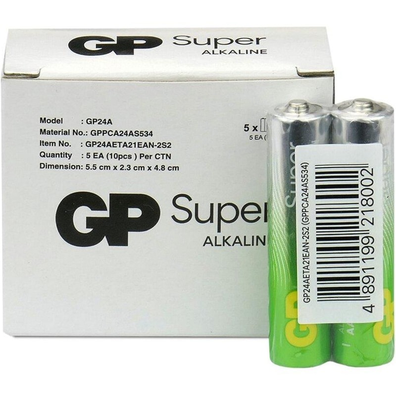 GP Super Alkaline G-TECH LR03 / AAA Alkaline Battery (GPB20530)