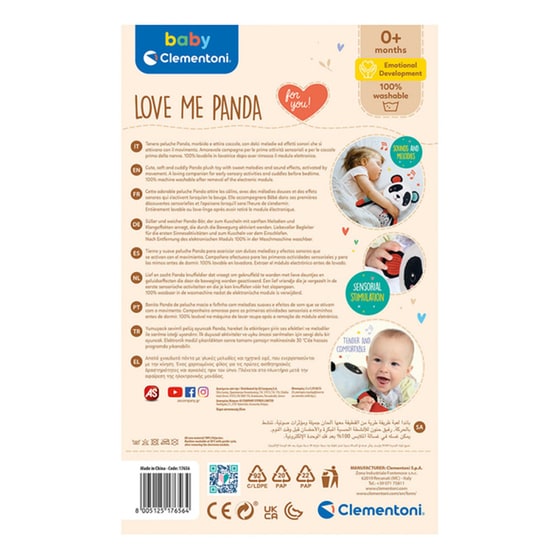 Clementoni Baby For You Βρεφικό Χνουδωτό Πάντα Δραστηριοτήτων (1000-17656) image 6