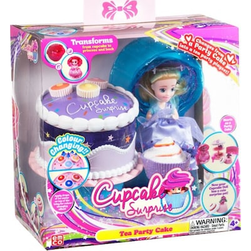 Cupcake Surprise Μεγάλη Τούρτα Μωβ Με Κούκλα