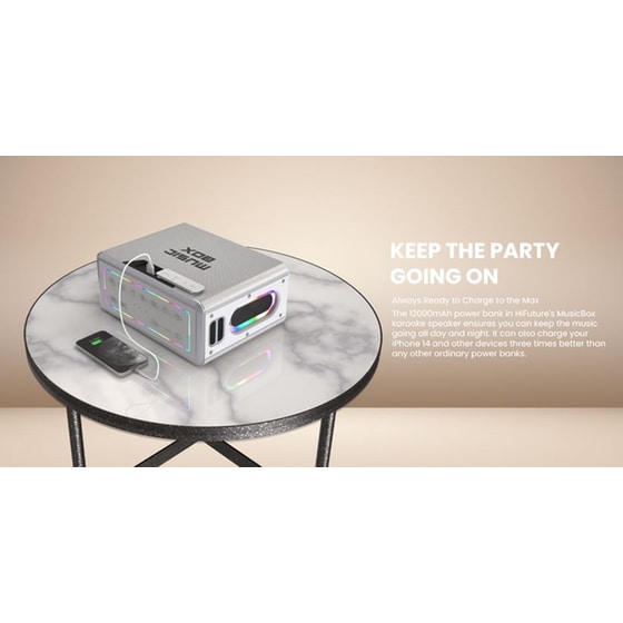 Party Speaker Hifuture Musicbox 100W - Ασημί image 10