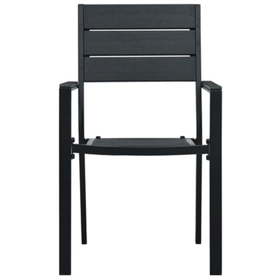 Καρέκλες Κήπου Vidaxl από Ξύλου Hdpe 4 Τεμ. 62x55.5x88.5cm - Μαύρες image 3