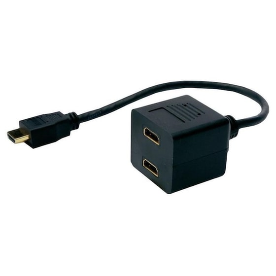 Powertech Hdmi Splitter 19pin Male / 2x Female Gold, Copper image 0