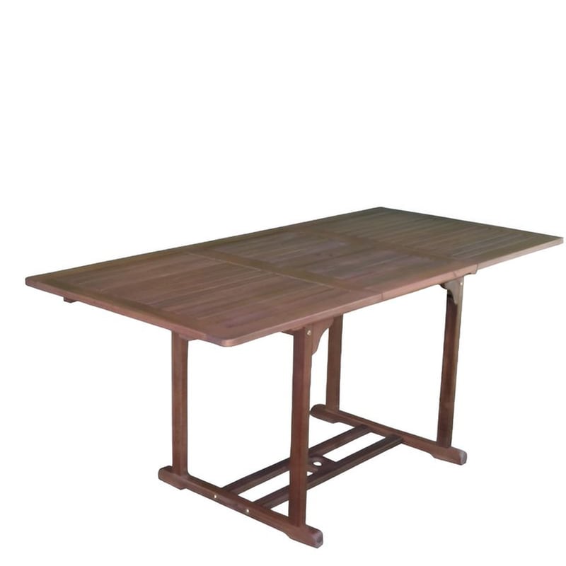 Τραπέζι Εξωτερικού Χώρου Επεκτεινόμενο Woodwell c53519 από Ξύλο 120(+50)x80x74 cm - Καφέ