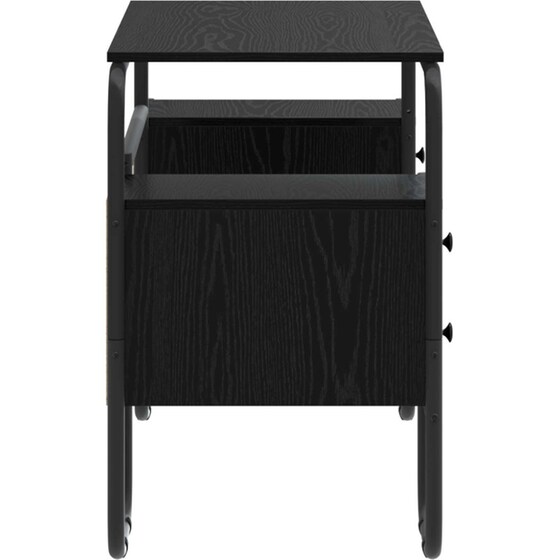Γραφείο VidaXL με Αποθηκευτικό Χώρο 145x50x75 cm - Μαύρη Δρυς image 3