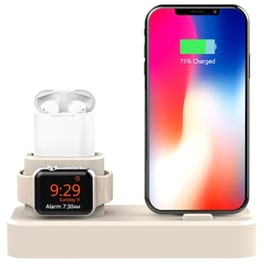 Oem Silicone Dock Station Gold Για Iphone, Apple Watch  Airpods