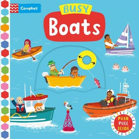 Busy Boats: A Push Pull And Slide Book image 0