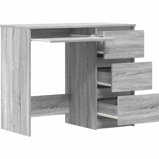 Γραφείο VidaXL από Επεξεργασμένο Ξύλο 90x45x76 cm - Γκρι Sonoma image 3