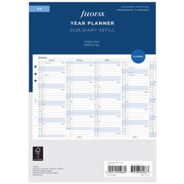 Ανταλλακτικά Φύλλα Ημερολογίου Filofax 2026 Eng. Α5 Κάθετο Πλάνο