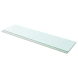 Ράφια Τοίχου VidaXL Πάνελ από Γυαλί 100x0.8x25 cm 2 Τμχ - Διάφανο