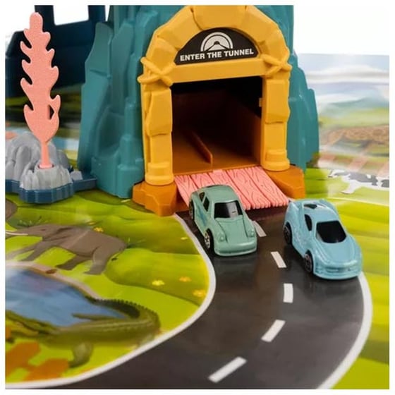 Παιδική Αγωνιστική Πίστα Αυτοκινητόδρομος Στο Βουνό Με Σπηλιά Λιονταριού image 9