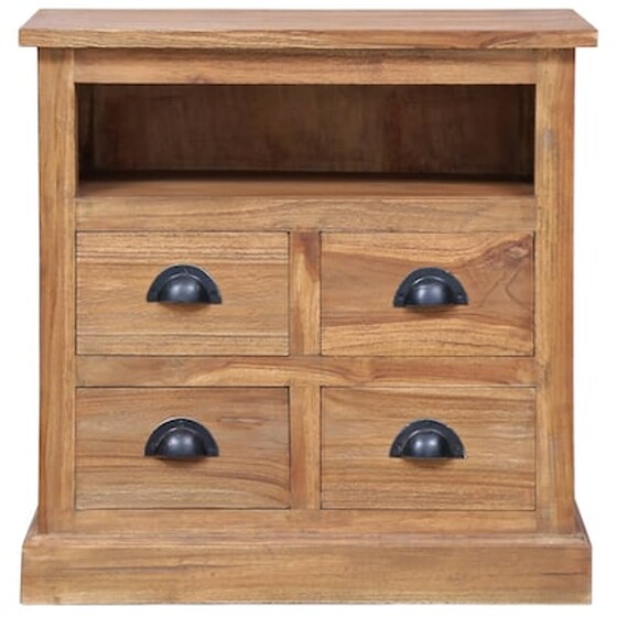 Vidaxl Συρταριέρα Με Ράφι 60 X 30 X 60 Εκ. Από Μασίφ Ξύλο Teak image 3