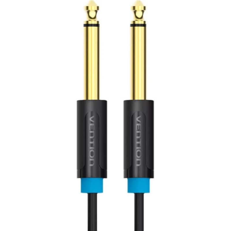 VENTION Καλώδιο Ήχου BAABH 1x 6.5mm Jack Male σε 1x 6.5mm Jack Male 2 m Μαύρο