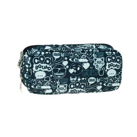 Κασετίνα Οβάλ GIM με 2 Θήκες Emoji Too Lit image 1