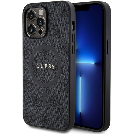 Θήκη Apple iPhone 14 Pro Max - Guess 4g Logo Collection Magsafe Ring Stand Hard Case - Μαύρο image 6